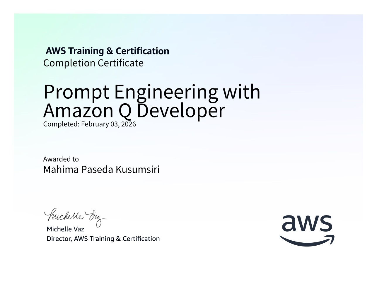 Prompt Engineering with Amazon Q Developer